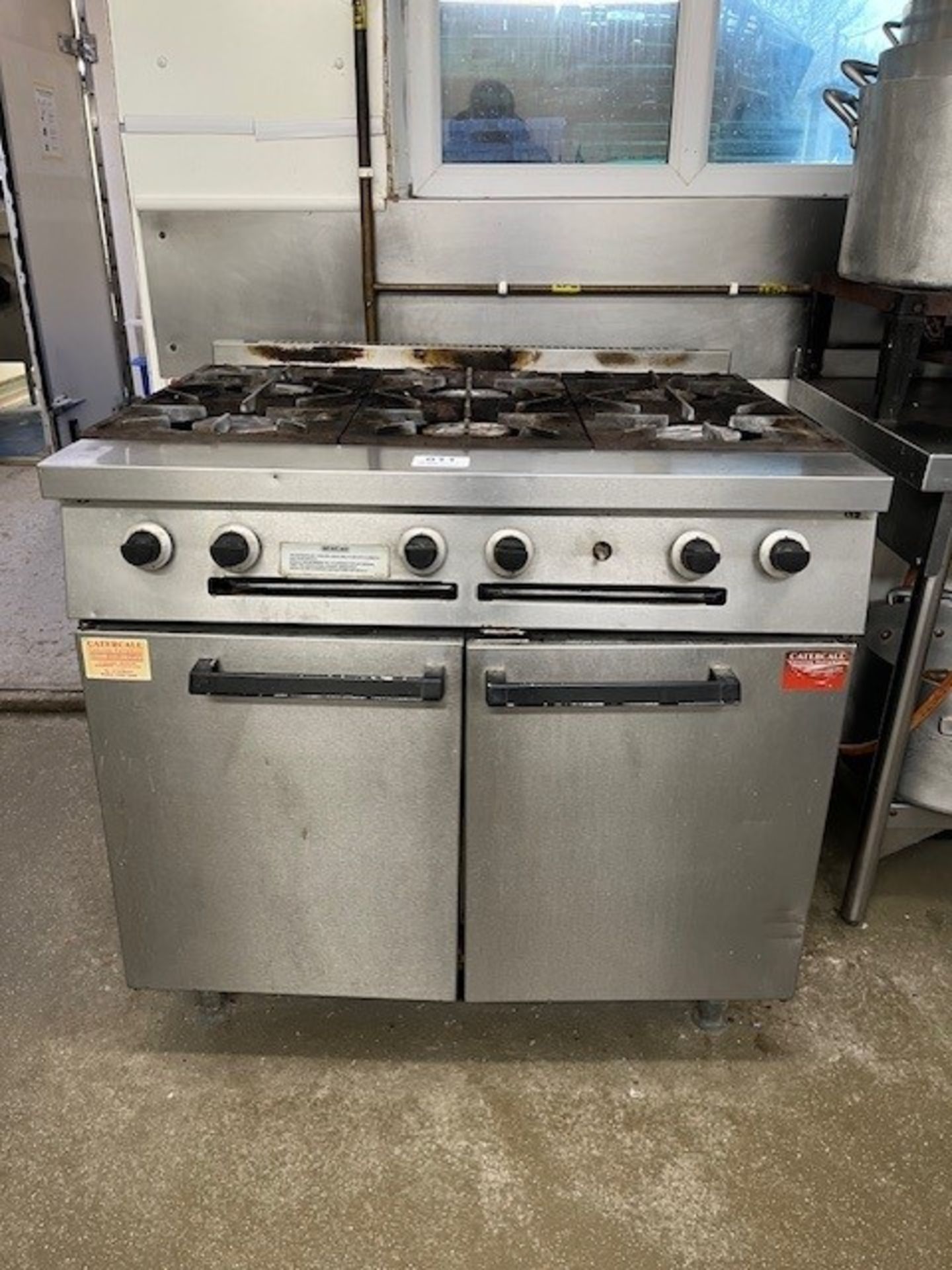 Stainless steel six burner two door range oven - Image 2 of 3