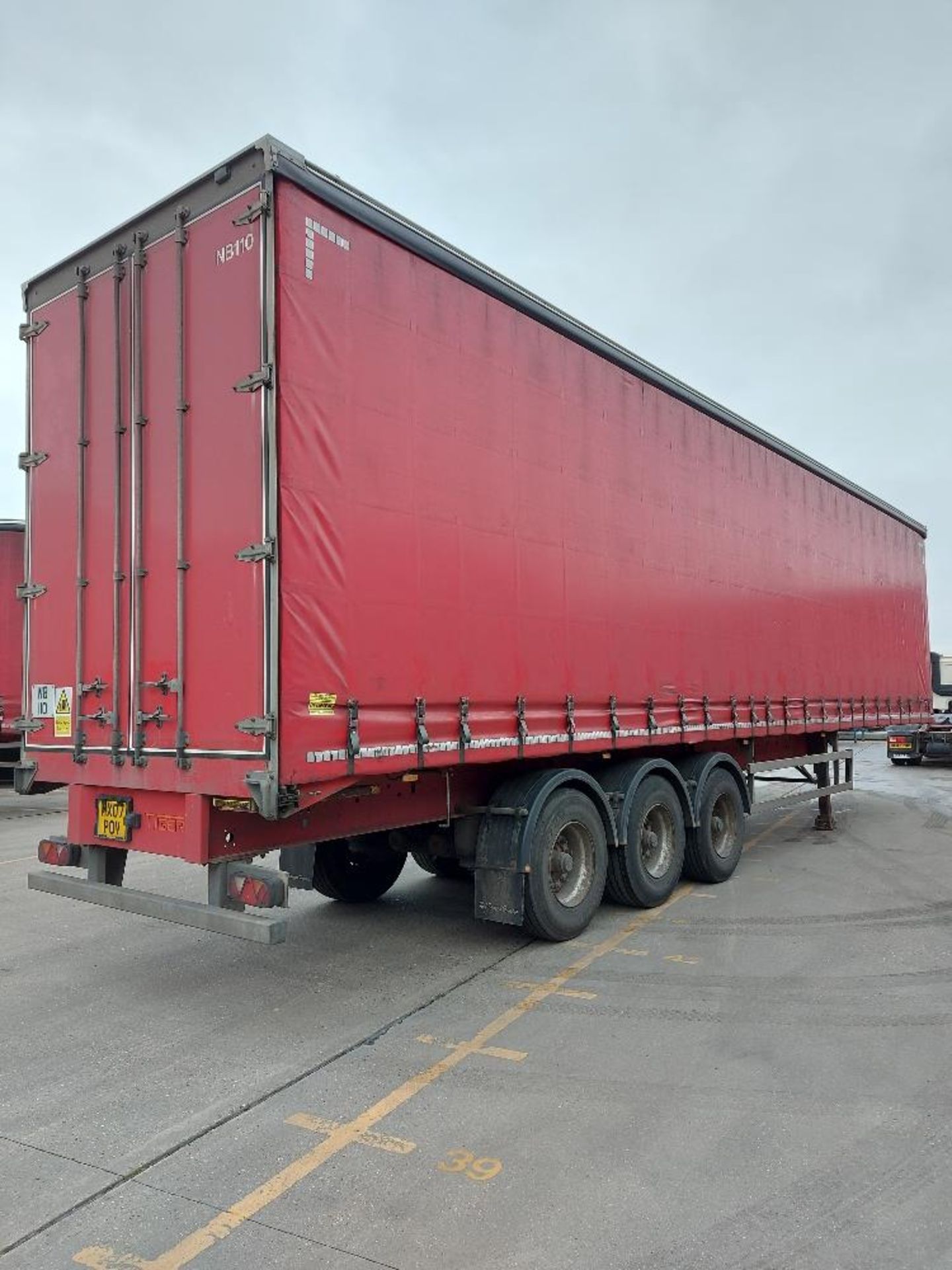 Tiger Tri-Axle 13.7m Curtain Side Trailer Unit - Image 5 of 9