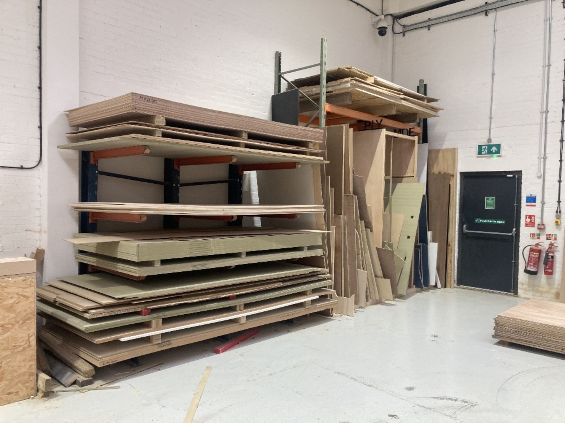 Quantity of Timber, Panel Materials & (3) Racks