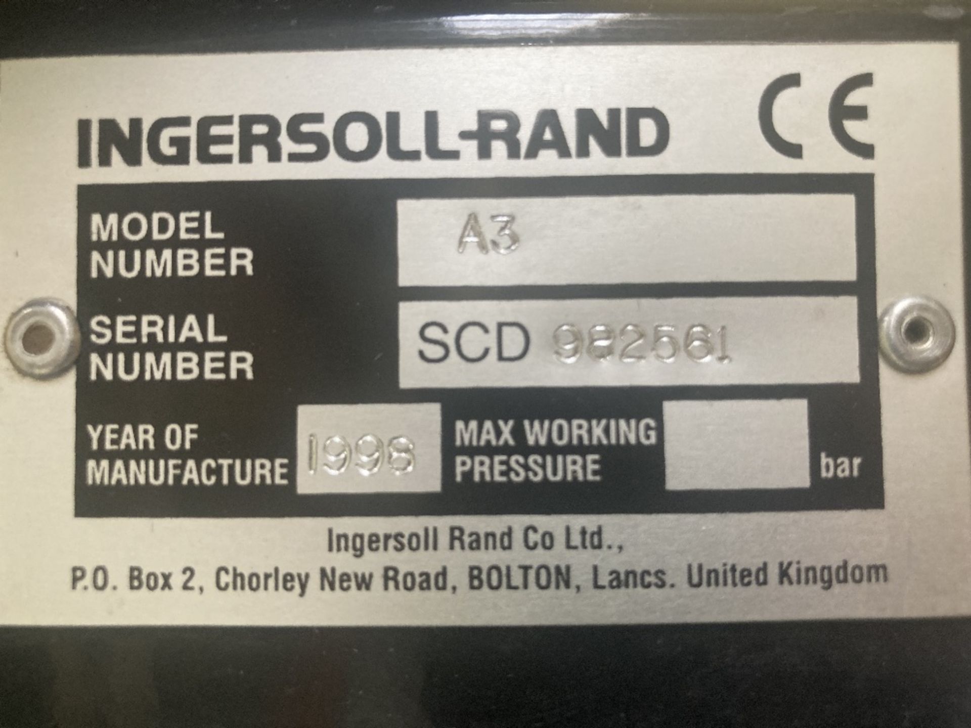 Ingersol Rand A3 Compressor - Image 6 of 8