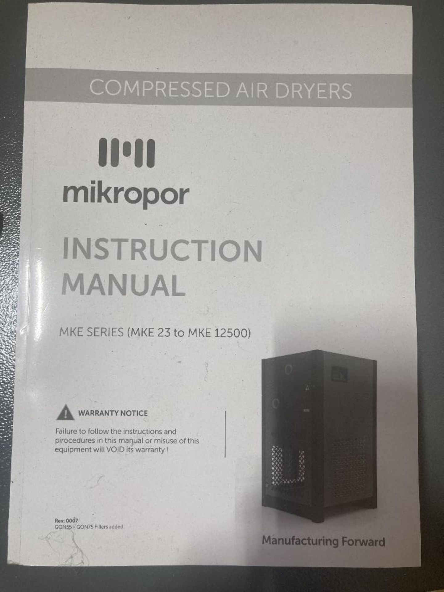 Mikropor MKE 53 Compressed Air Dryer - Image 6 of 6