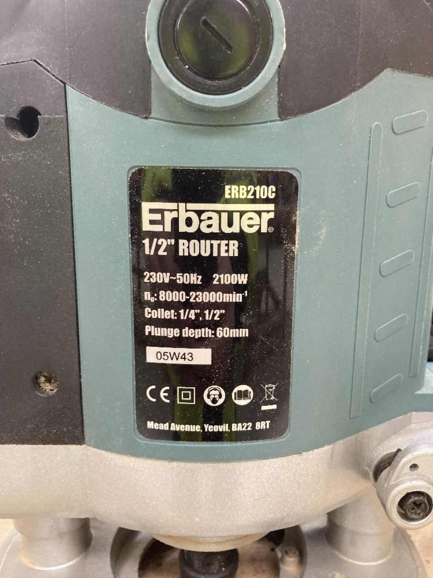 Erbauer ERB210C 1/2" Router & Heavy Duty Carry Case - Image 4 of 8