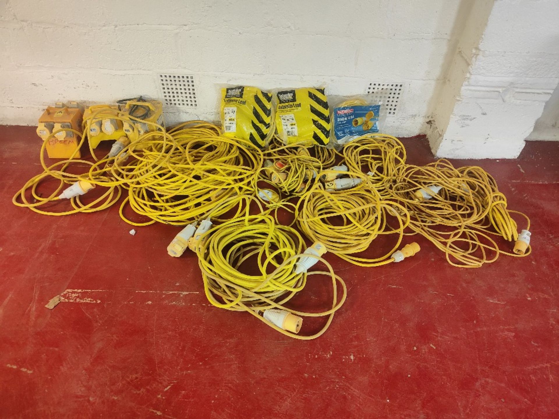 Quantity of 110V Electrical Cables and Splitters