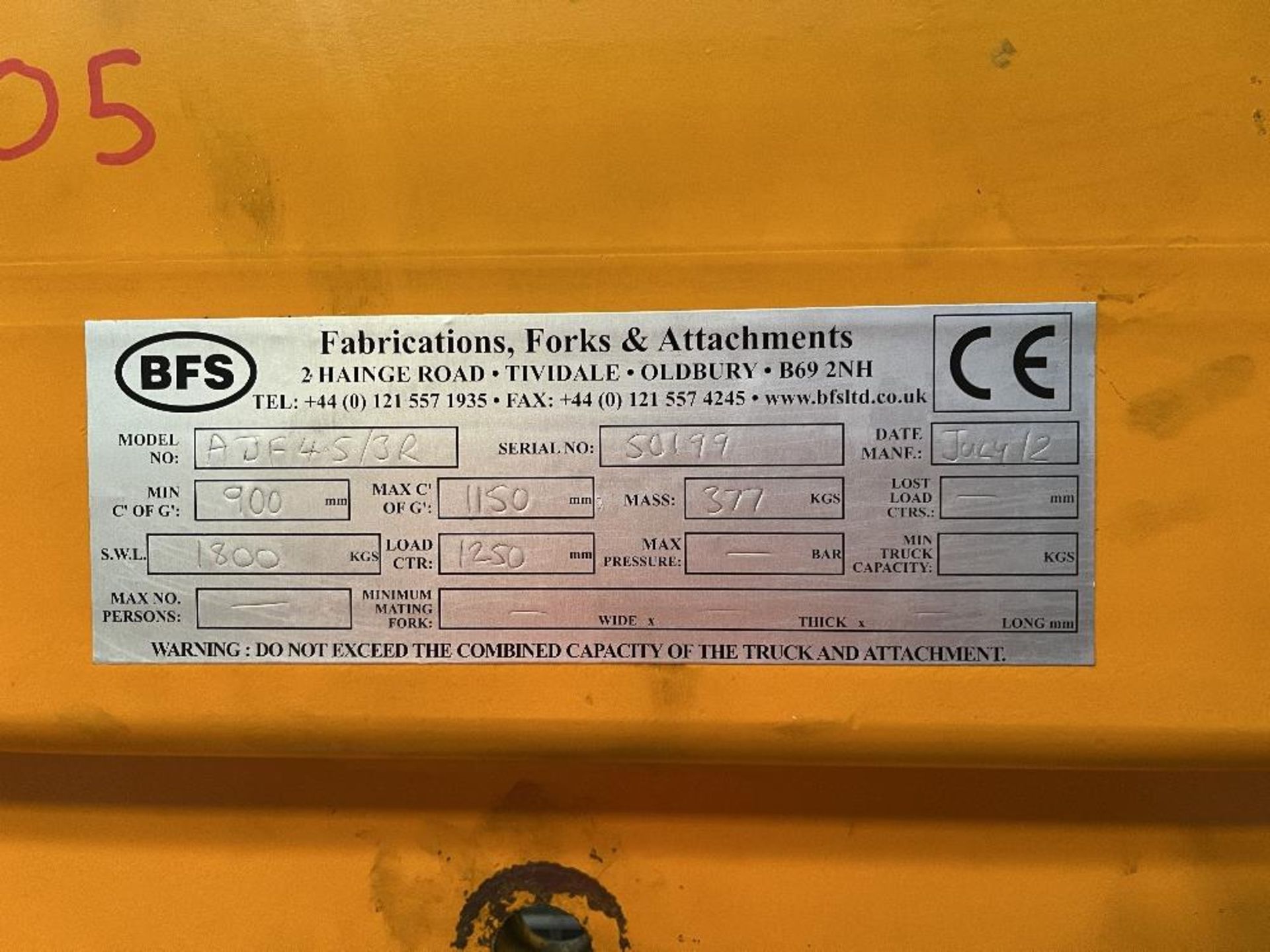 BFS Fabrications Forks & Attachements forklift jib - Image 4 of 6