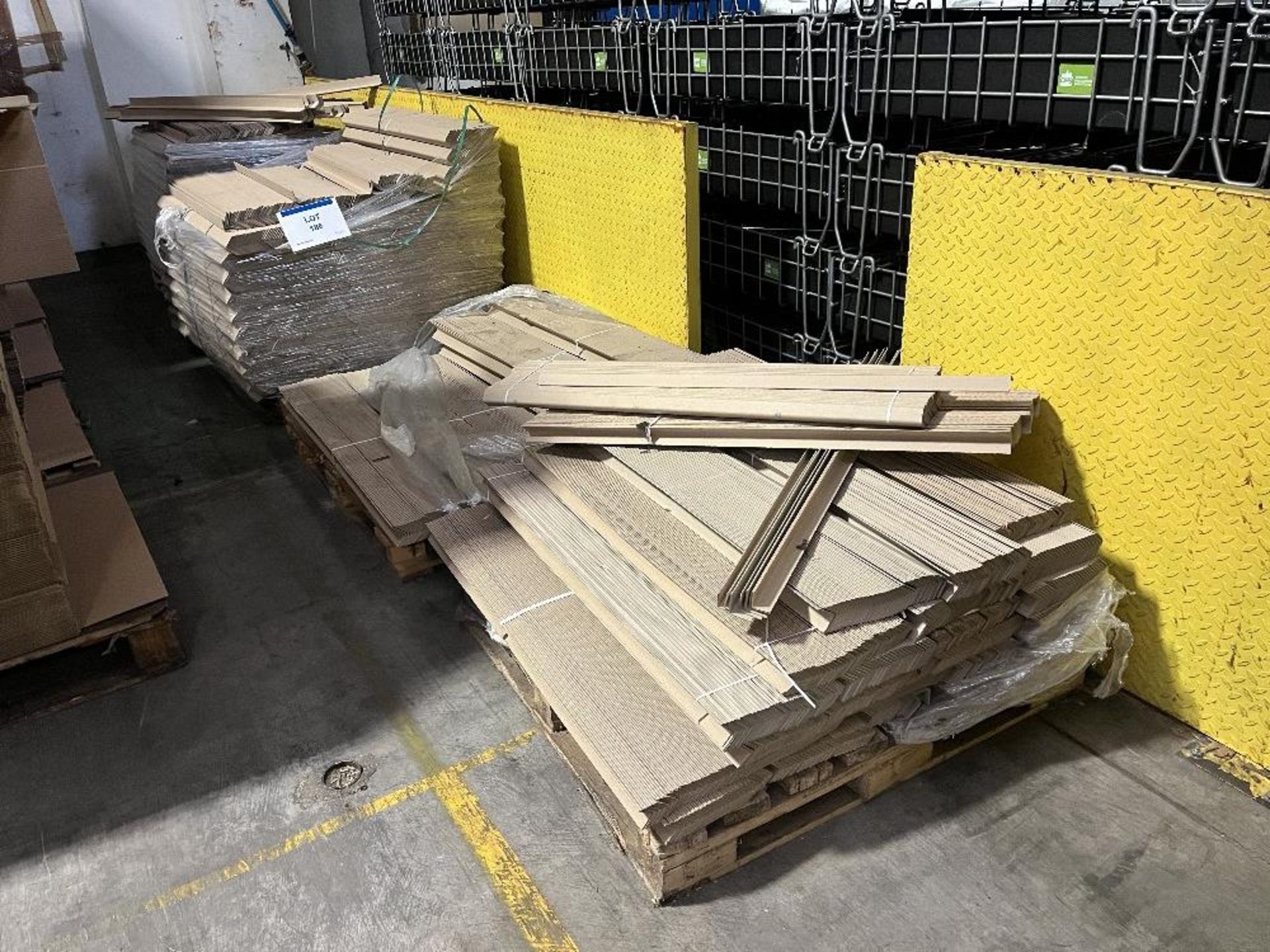 (7) Part pallets of edge guard cardboard corner protectors