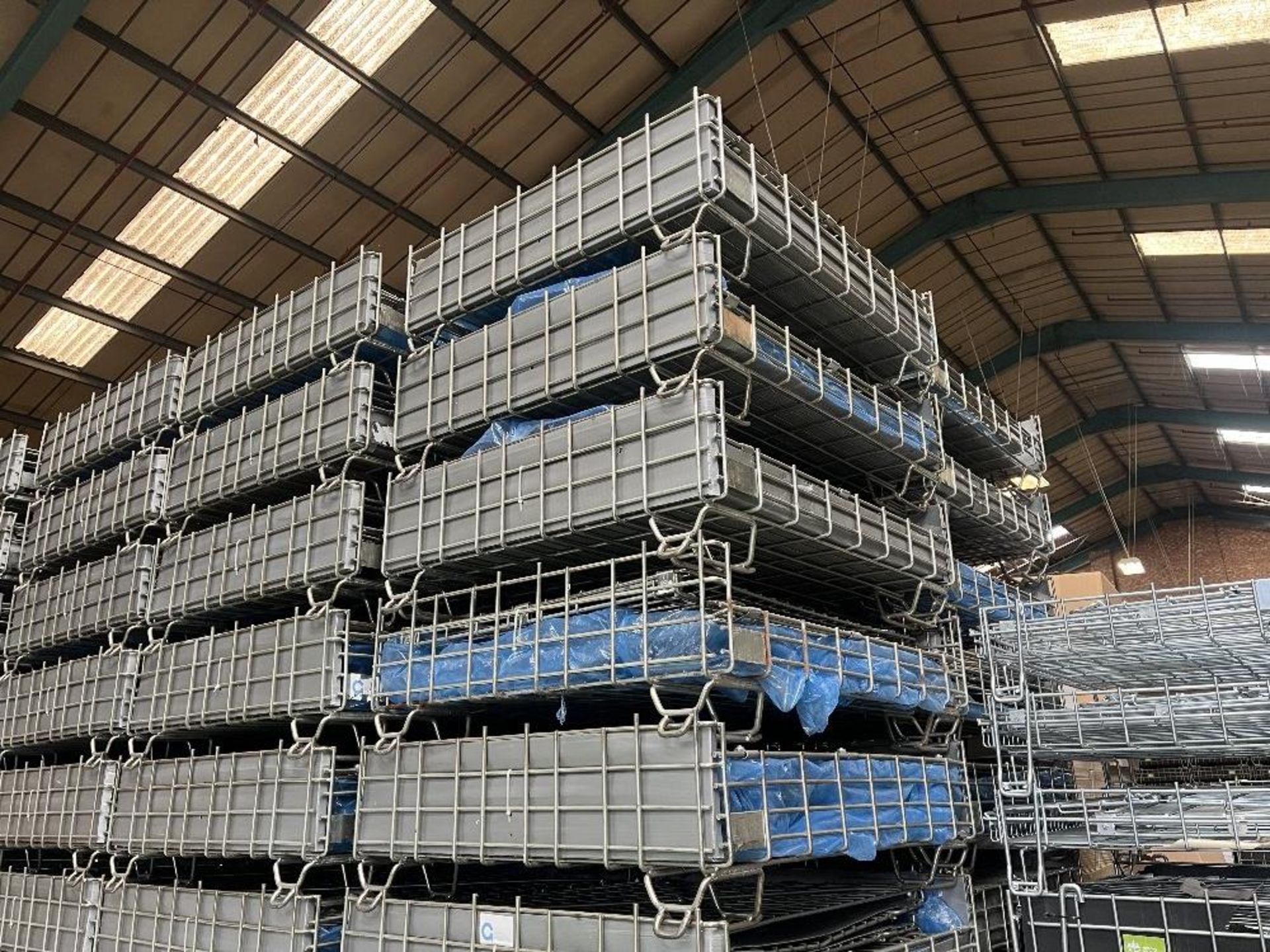 (20) Steel framed grey folding pallet cage 1000 x 1200 x 1000 - Image 2 of 3