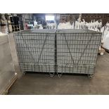 (5) Steel framed grey folding pallet cage 1000 x 1200 x 1000