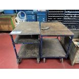 (2) steel trolleys