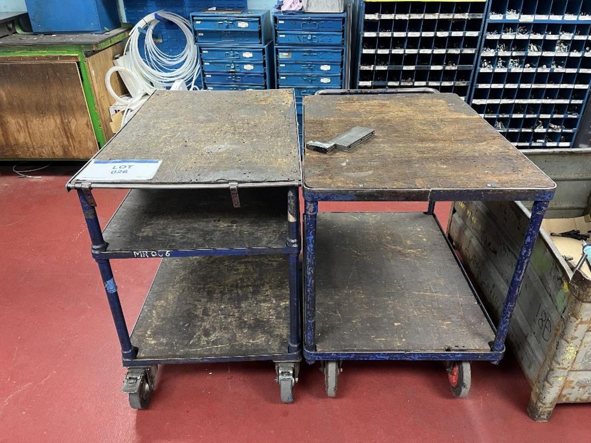 (2) steel trolleys