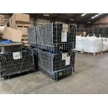 (5) Steel framed black folding pallet cage 1000 x 1200 x 950