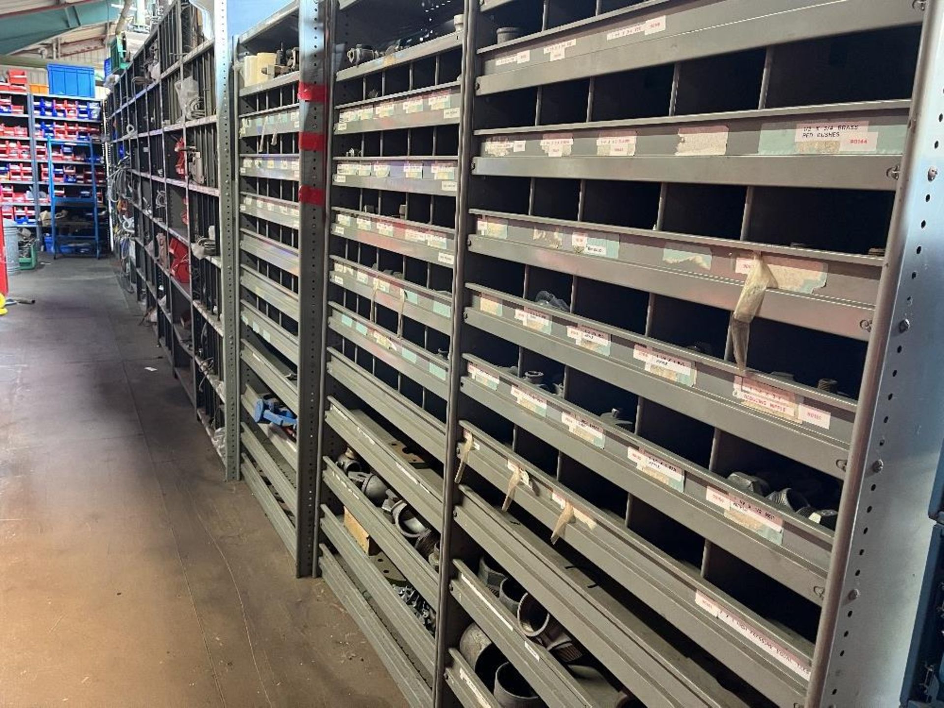 Contents of mezzanine floor containing large range of machine spare parts and consumables - Image 33 of 47