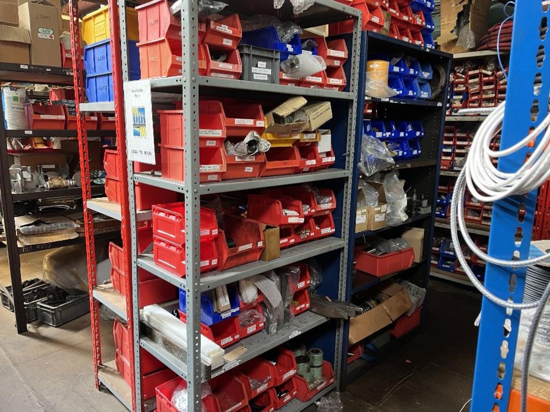 Contents of mezzanine floor containing large range of machine spare parts and consumables - Image 10 of 47