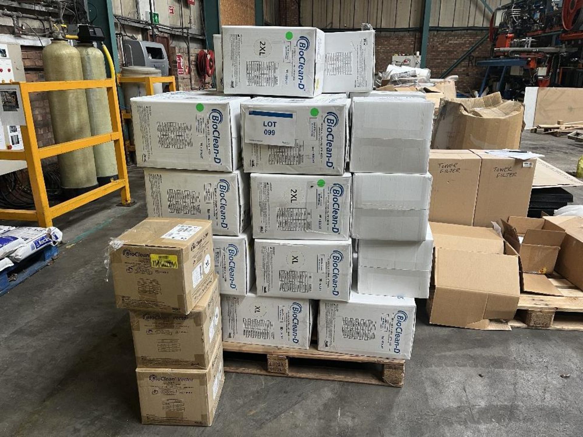 Pallet of disposable coverall