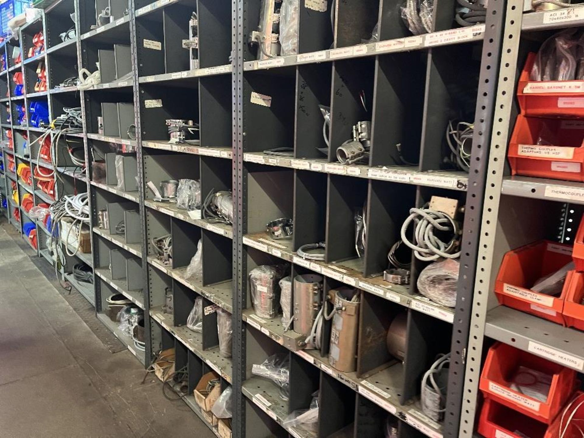 Contents of mezzanine floor containing large range of machine spare parts and consumables - Image 38 of 47