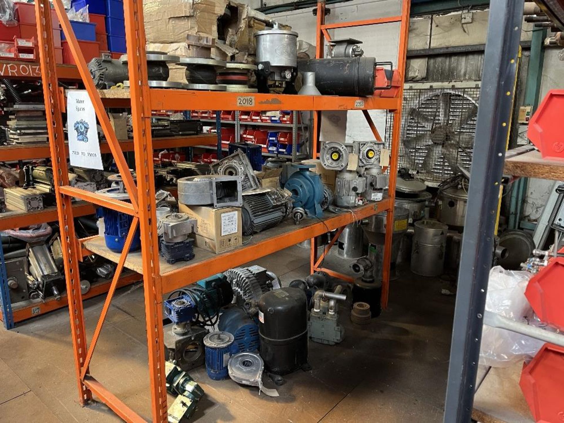 Contents of mezzanine floor containing large range of machine spare parts and consumables - Image 13 of 47