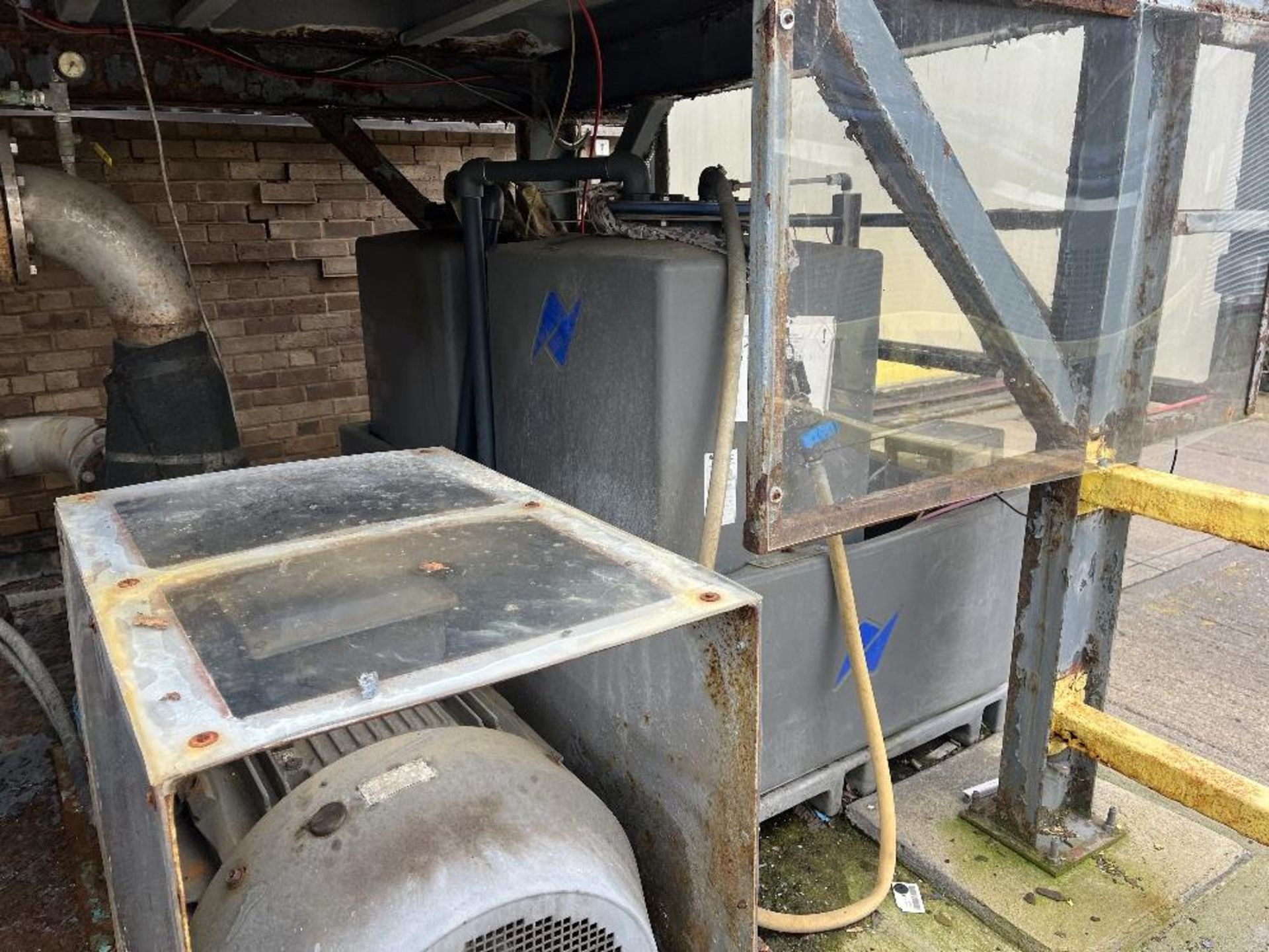 Marley cooling tower with inverter panel and associated pipework and pumps - Image 9 of 10