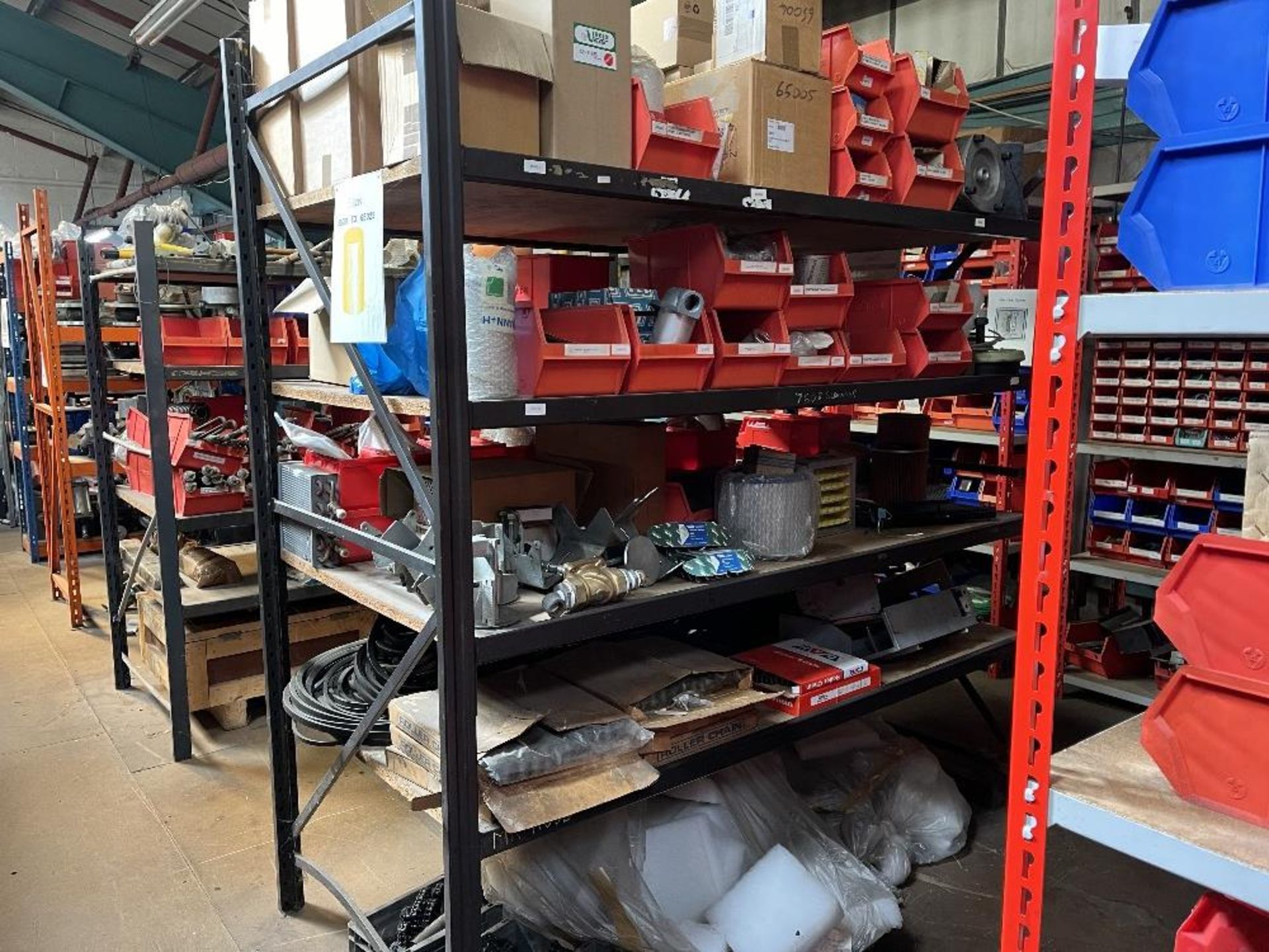 Contents of mezzanine floor containing large range of machine spare parts and consumables - Image 11 of 47
