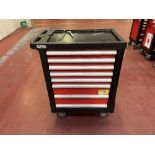 Mobile 8 drawer tool cabinets with contents