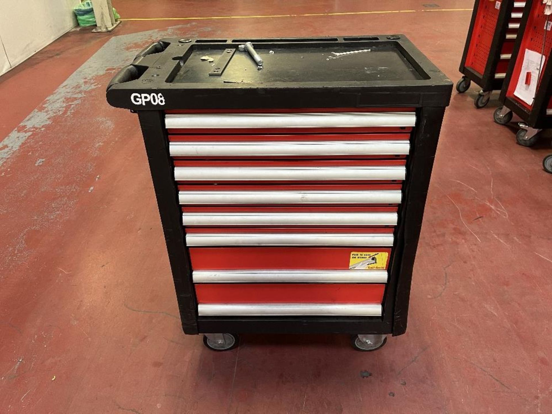 Mobile 8 drawer tool cabinets with contents