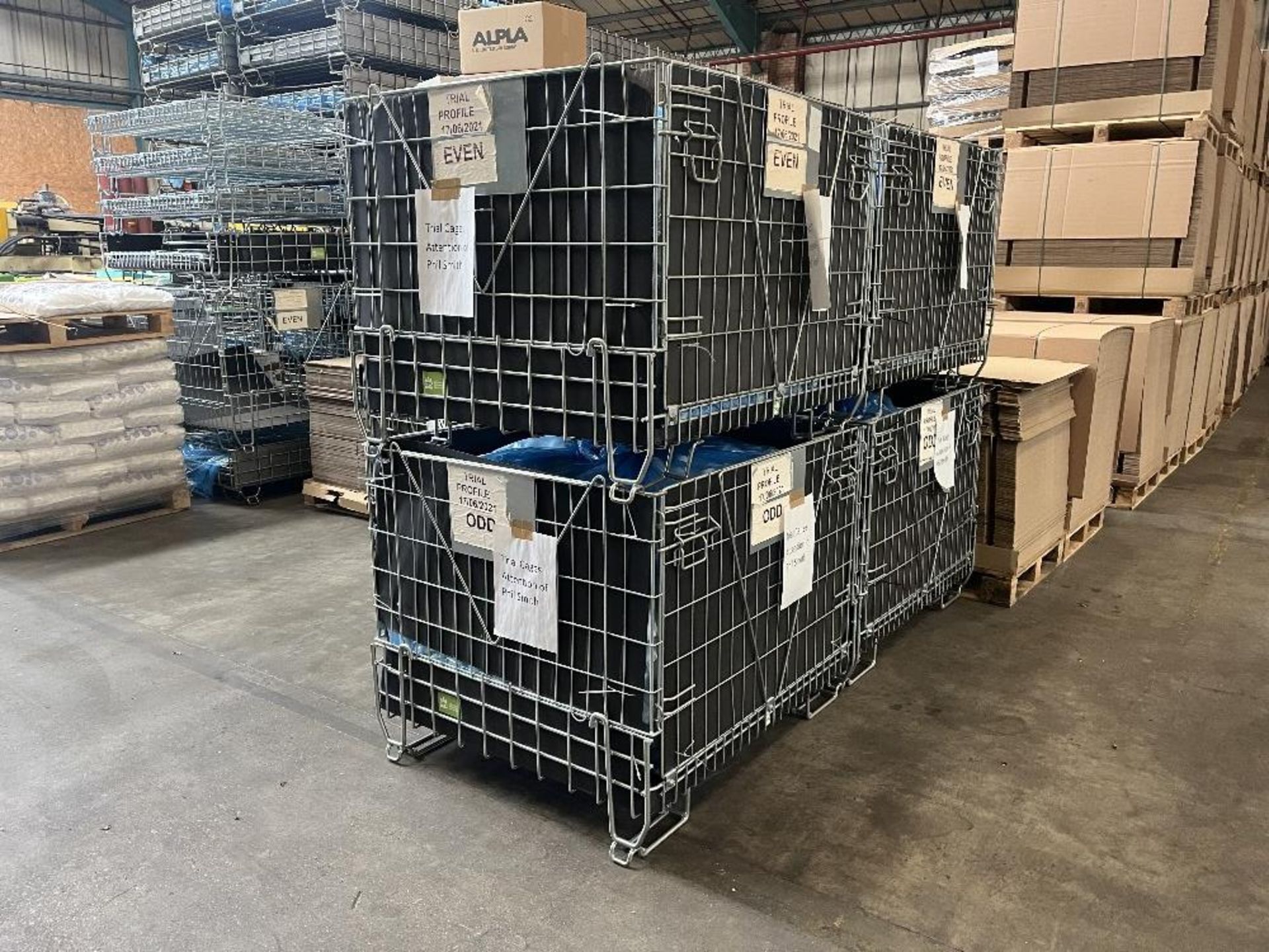 (50) Steel framed black folding pallet cage 1000 x 1200 x 950 - Image 2 of 3