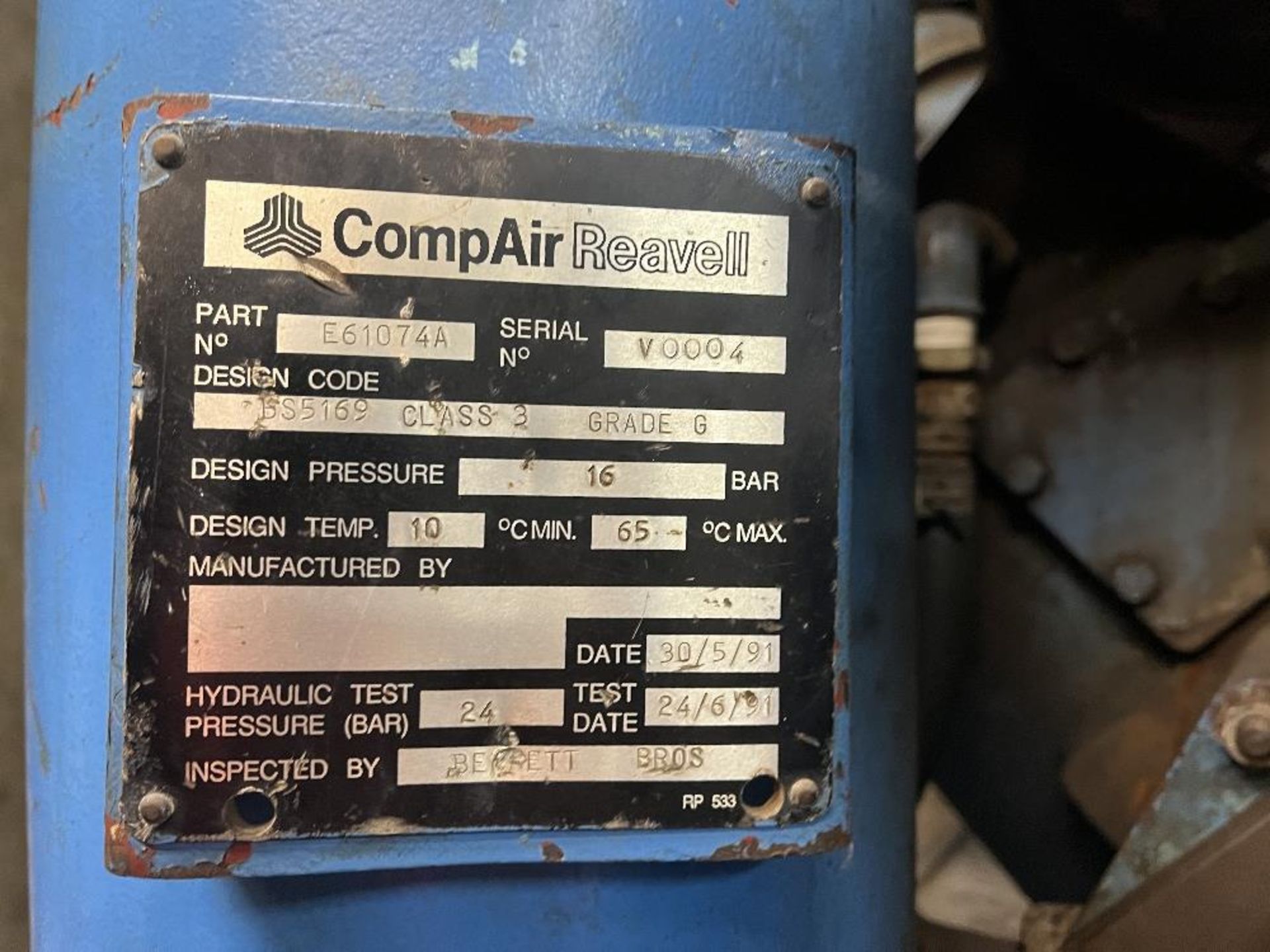 Compair Reavell 5000 Type VM500 twin head compressor - Image 5 of 10