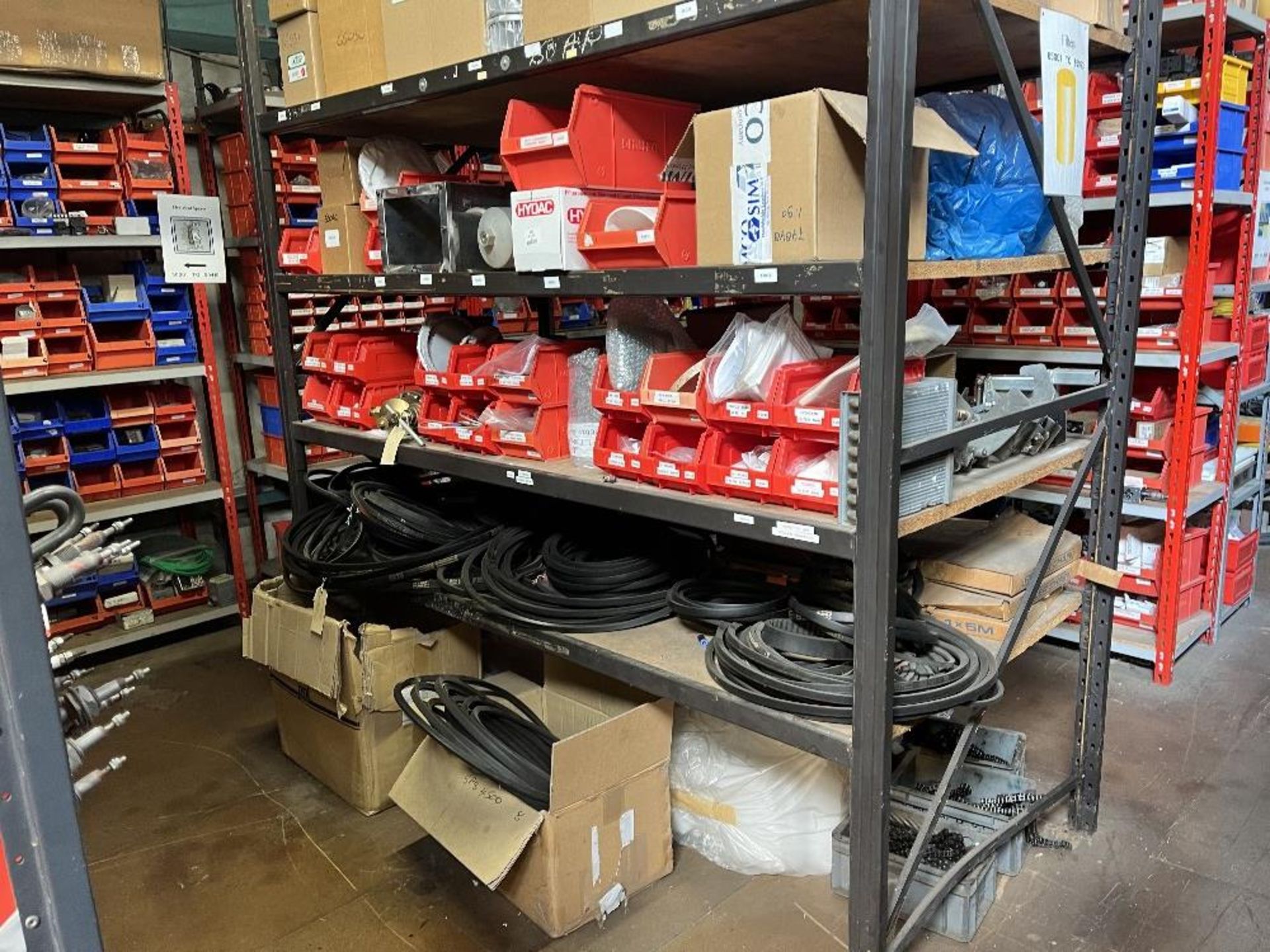 Contents of mezzanine floor containing large range of machine spare parts and consumables - Image 35 of 47