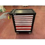 Mobile 8 drawer tool cabinets with contents