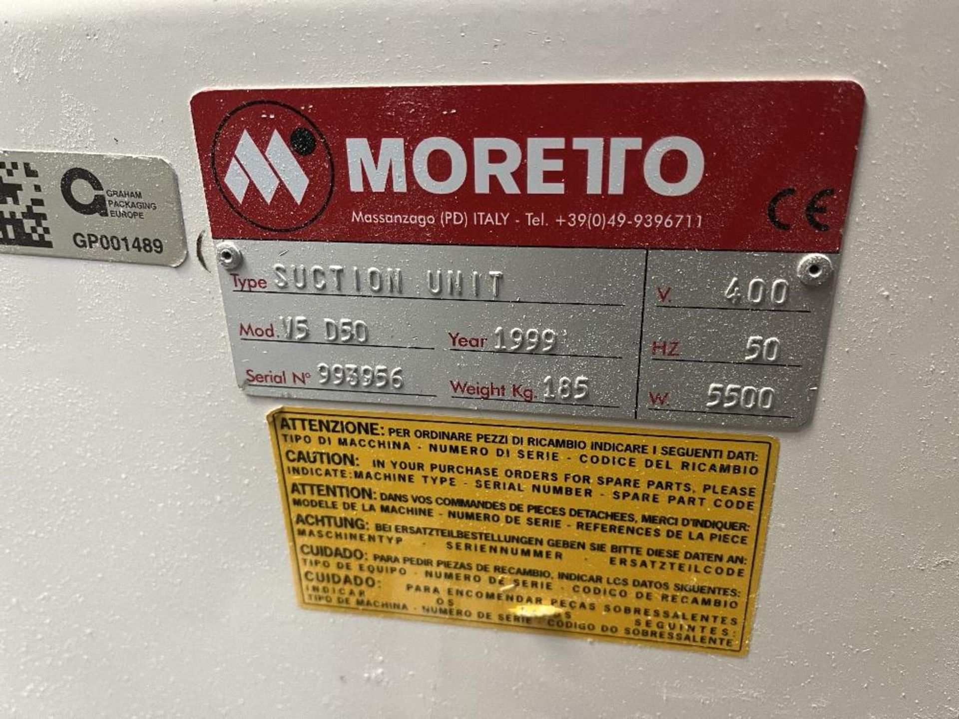 MORETTO suction unit - Image 5 of 5