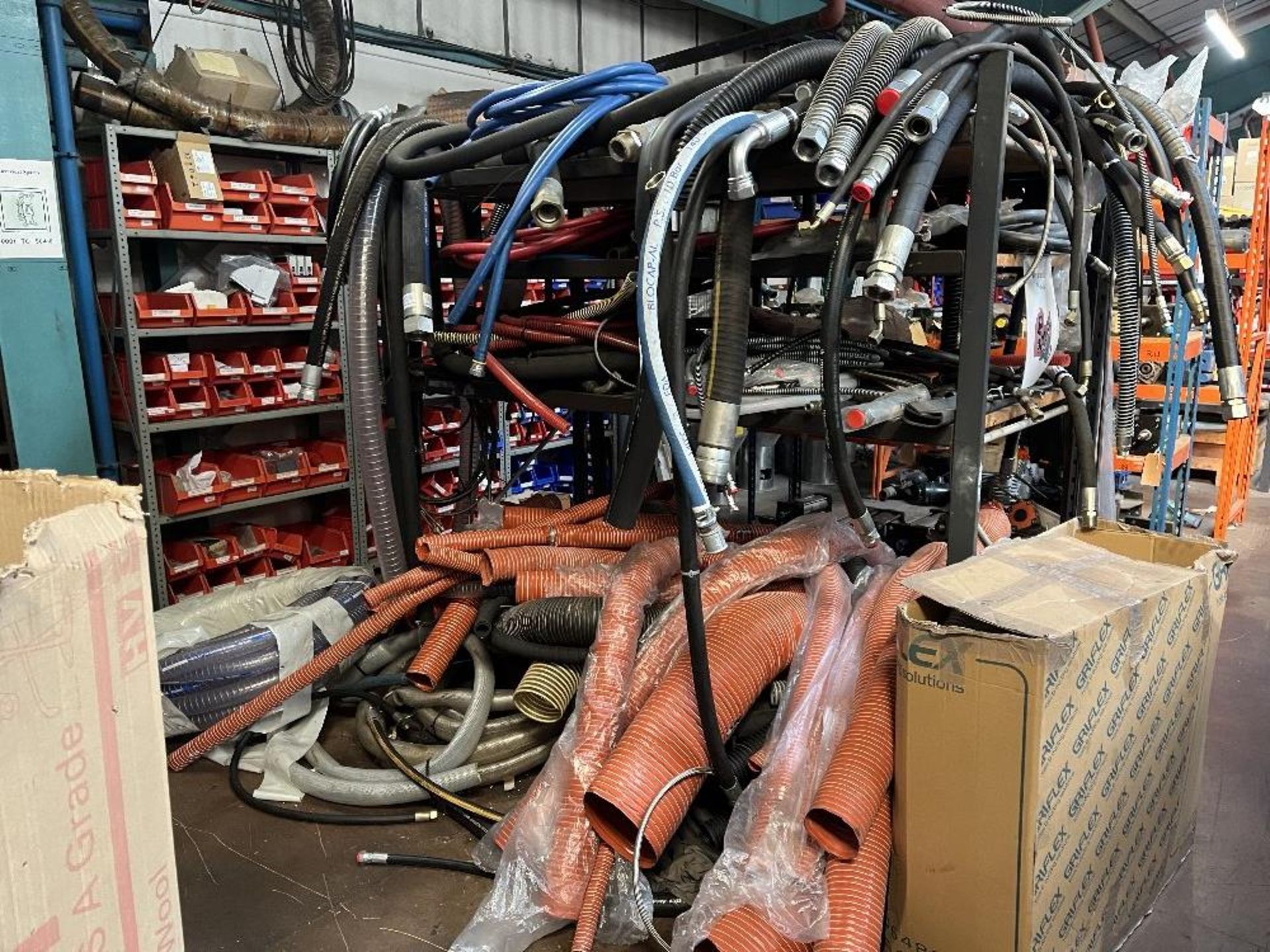 Contents of mezzanine floor containing large range of machine spare parts and consumables - Image 22 of 47