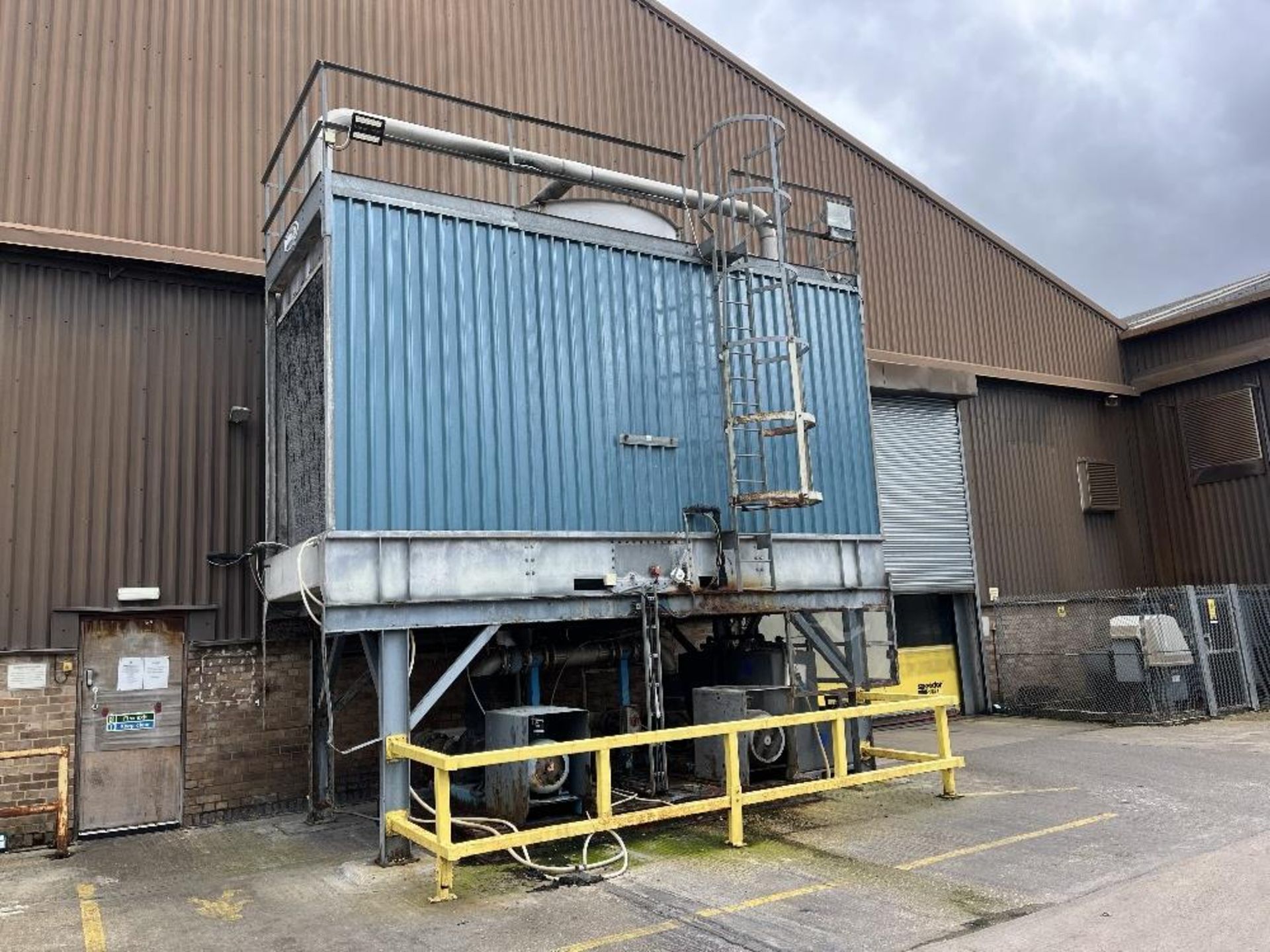 Marley cooling tower with inverter panel and associated pipework and pumps - Image 2 of 10