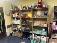 Contents of PPE shelving