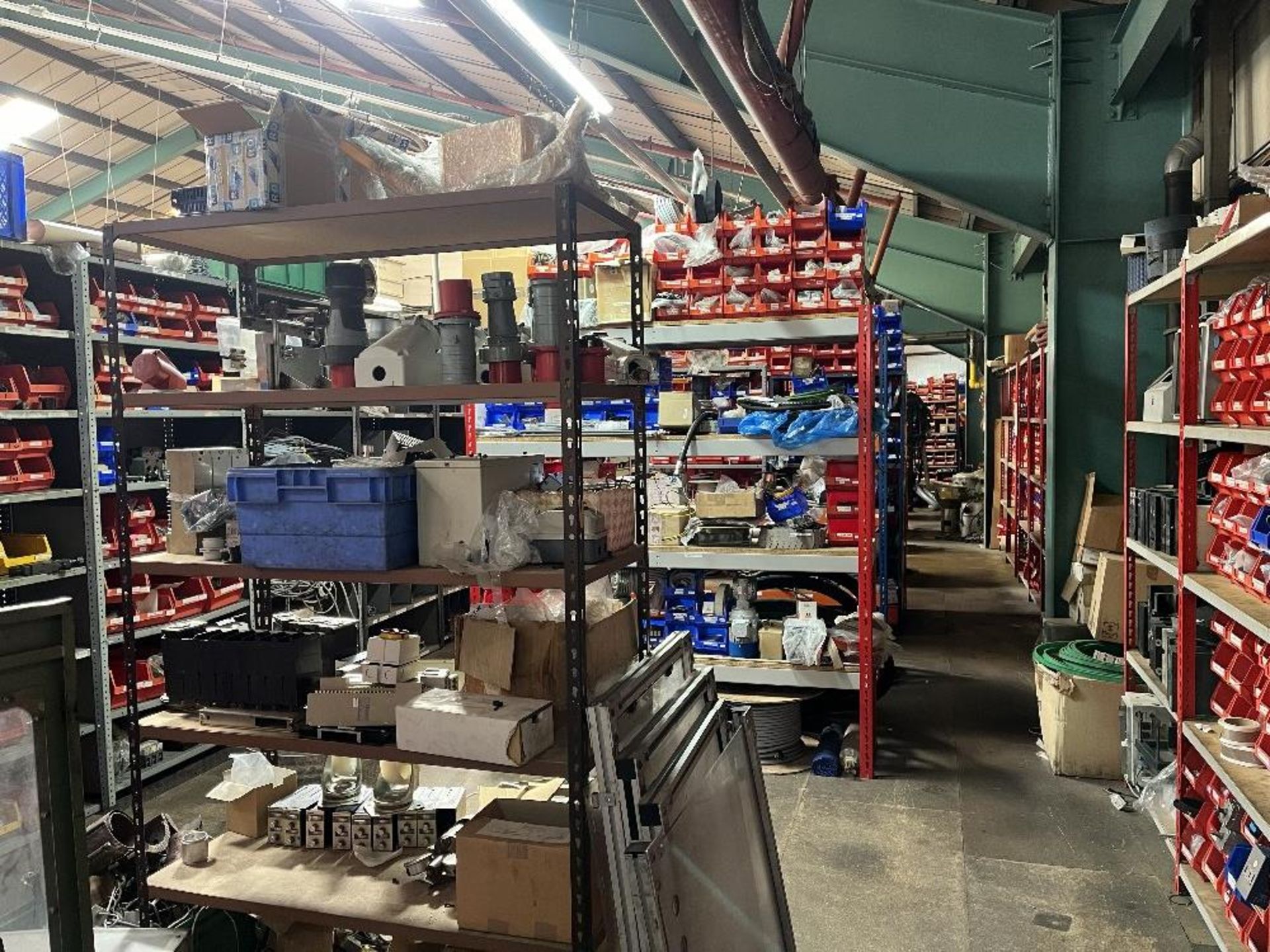 Contents of mezzanine floor containing large range of machine spare parts and consumables - Image 2 of 47