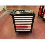 Mobile 8 drawer tool cabinets with contents