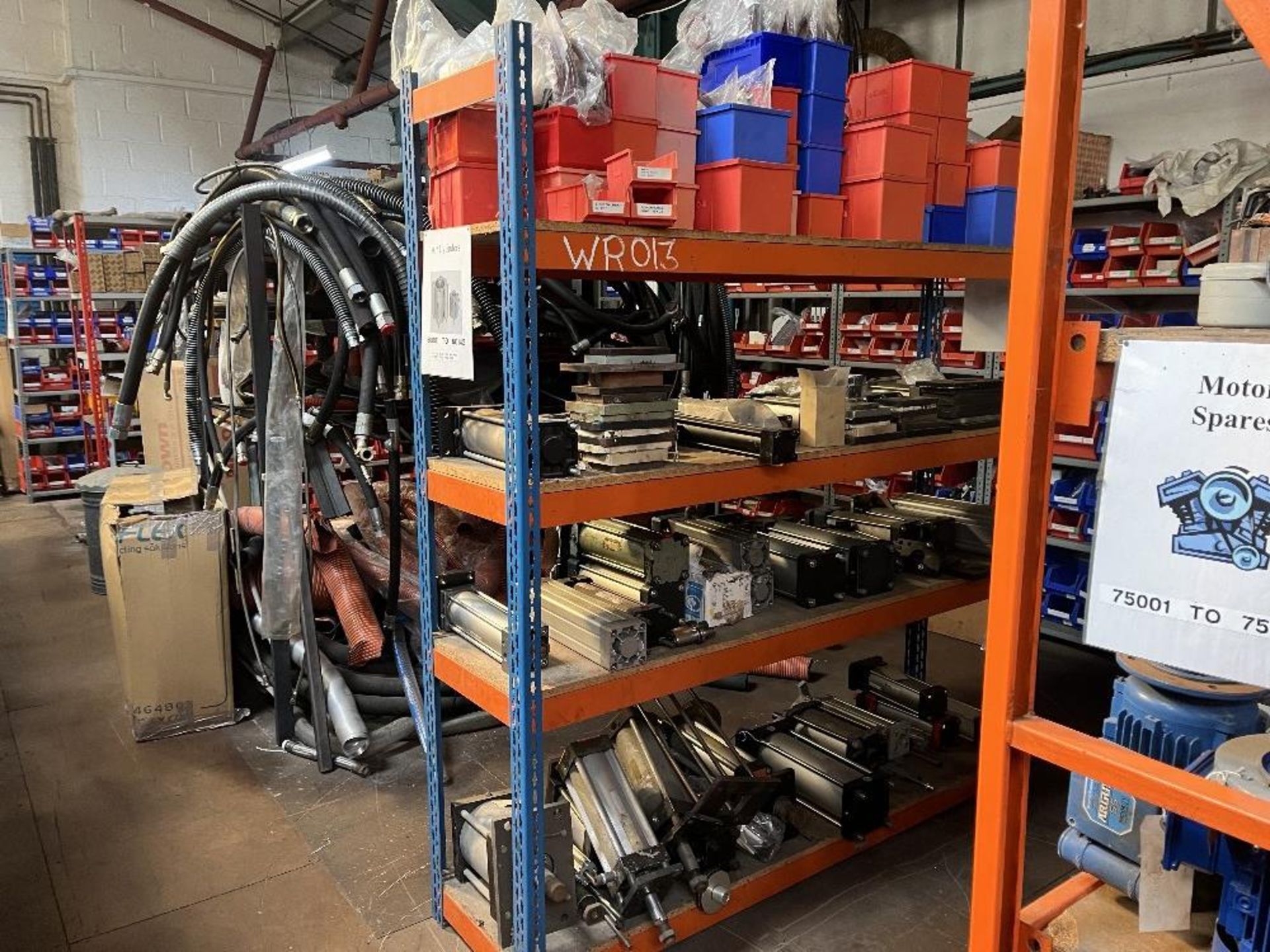 Contents of mezzanine floor containing large range of machine spare parts and consumables - Image 14 of 47