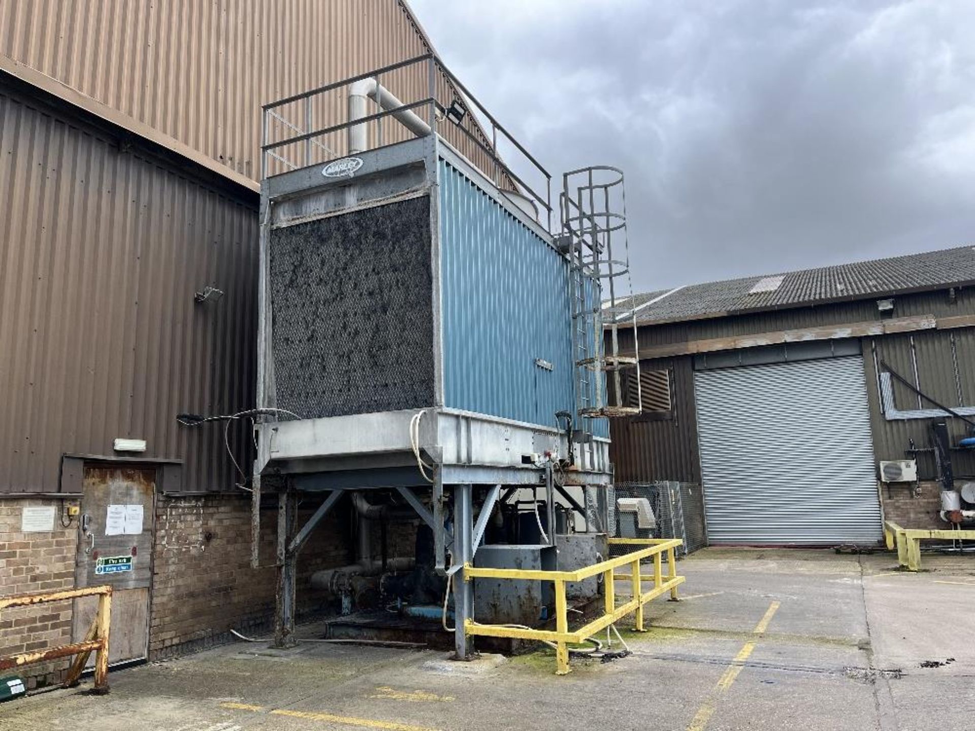 Marley cooling tower with inverter panel and associated pipework and pumps - Image 3 of 10