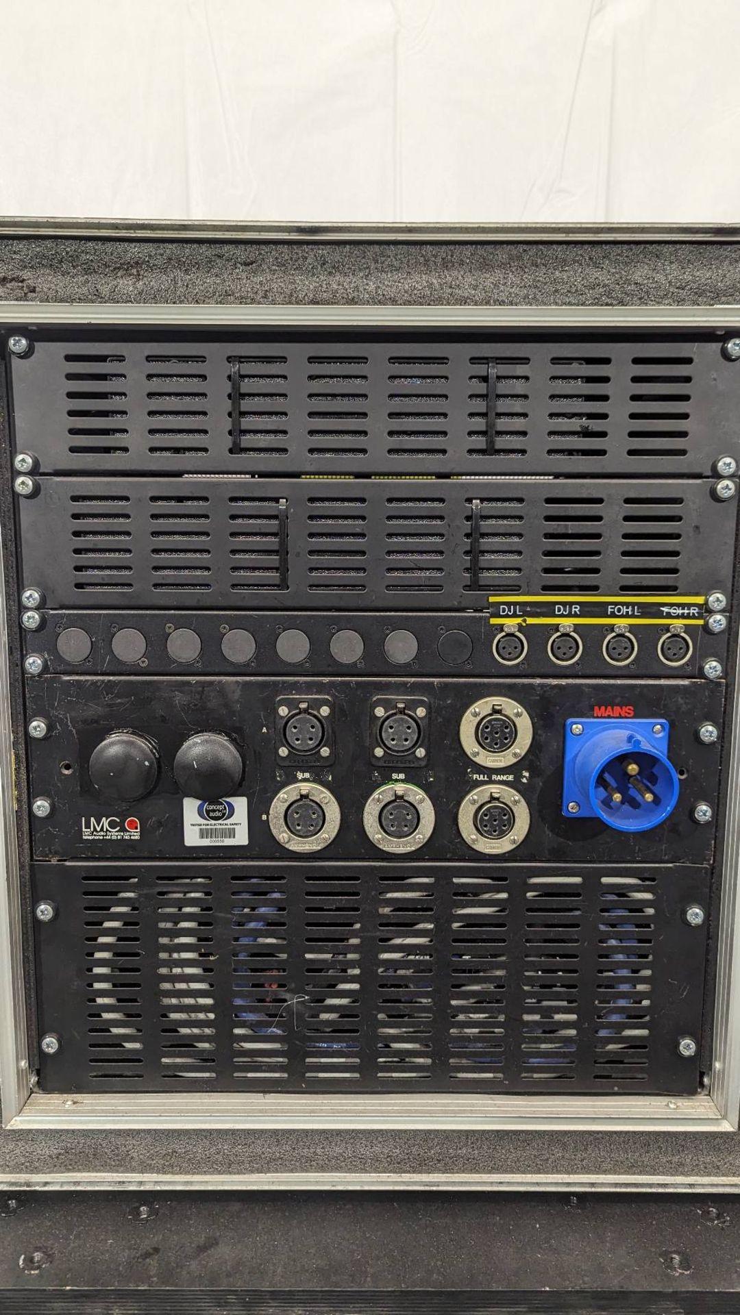 Amplifier Rack - To Include: (5) QSC Amplifiers & (1) BSS Soundweb 9088 Network Signal Processor - Image 6 of 7
