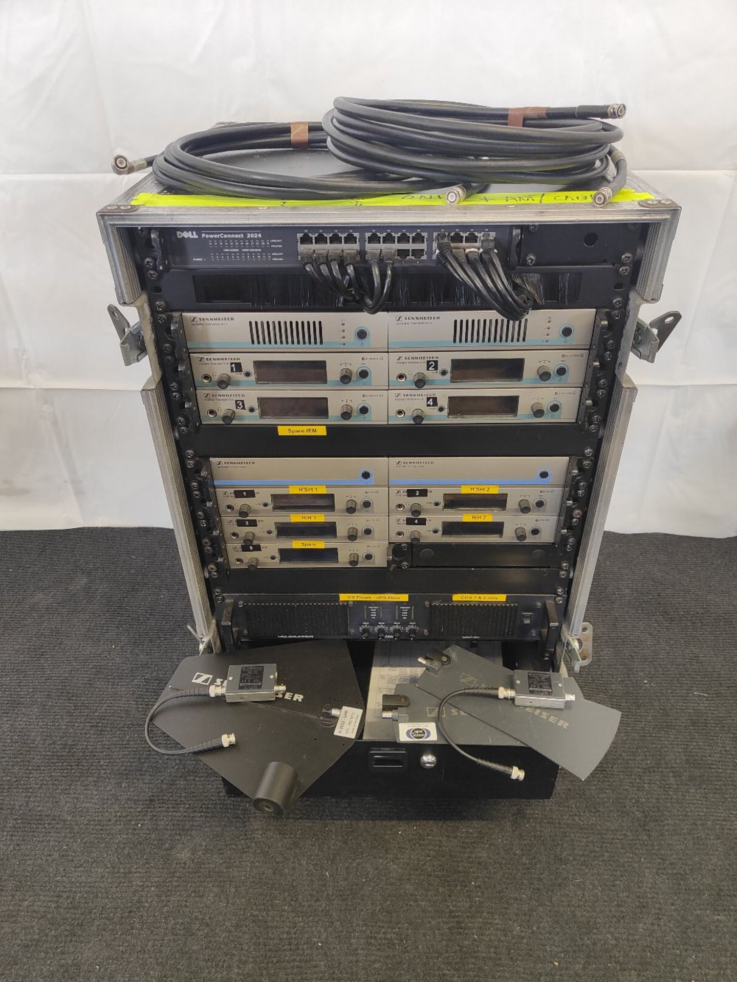 Sennheiser EW300 G3 Tour Rack - To Include: (5) Receivers, (4) Stereo Transmitters, Antennas etc.