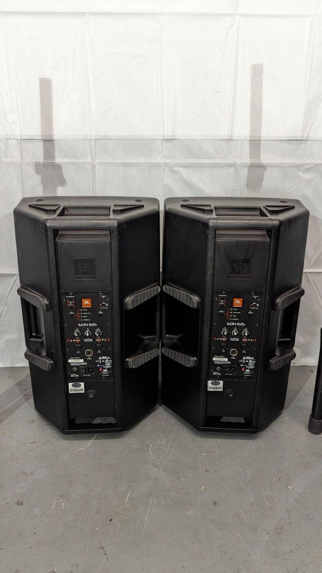 JBL PA Sound System - (2) JBL EON 615 Speakers, (2) JBL EON 618 Subs & Associated Equipment - Image 7 of 10