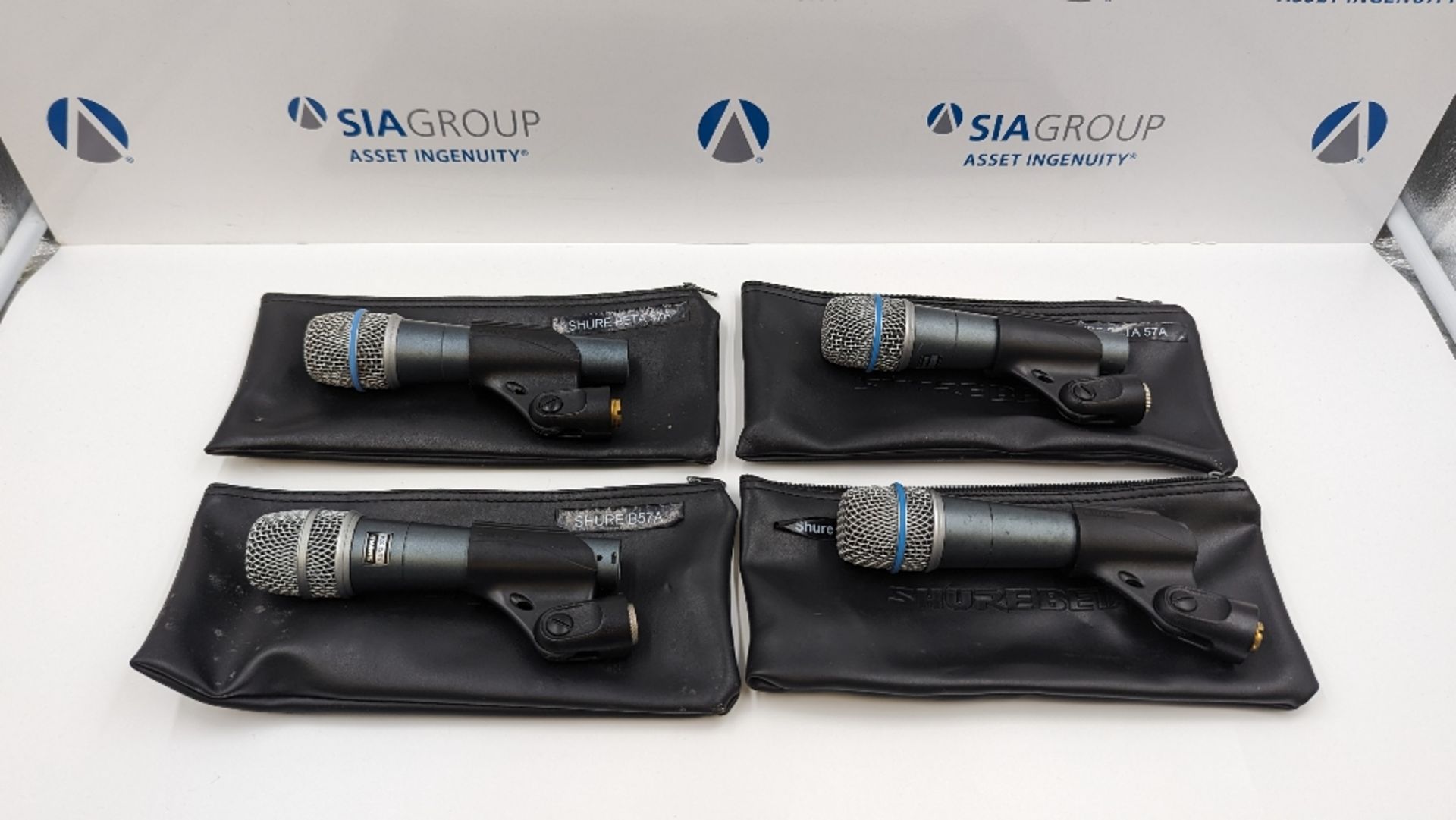 (4) Shure Beta 57A Dynamic Instrument Microphones - Image 3 of 3