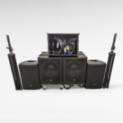 JBL PA Sound System - (2) JBL IRX112BT Speakers, (2) JBL IRX115 Subs & Associated Equipment