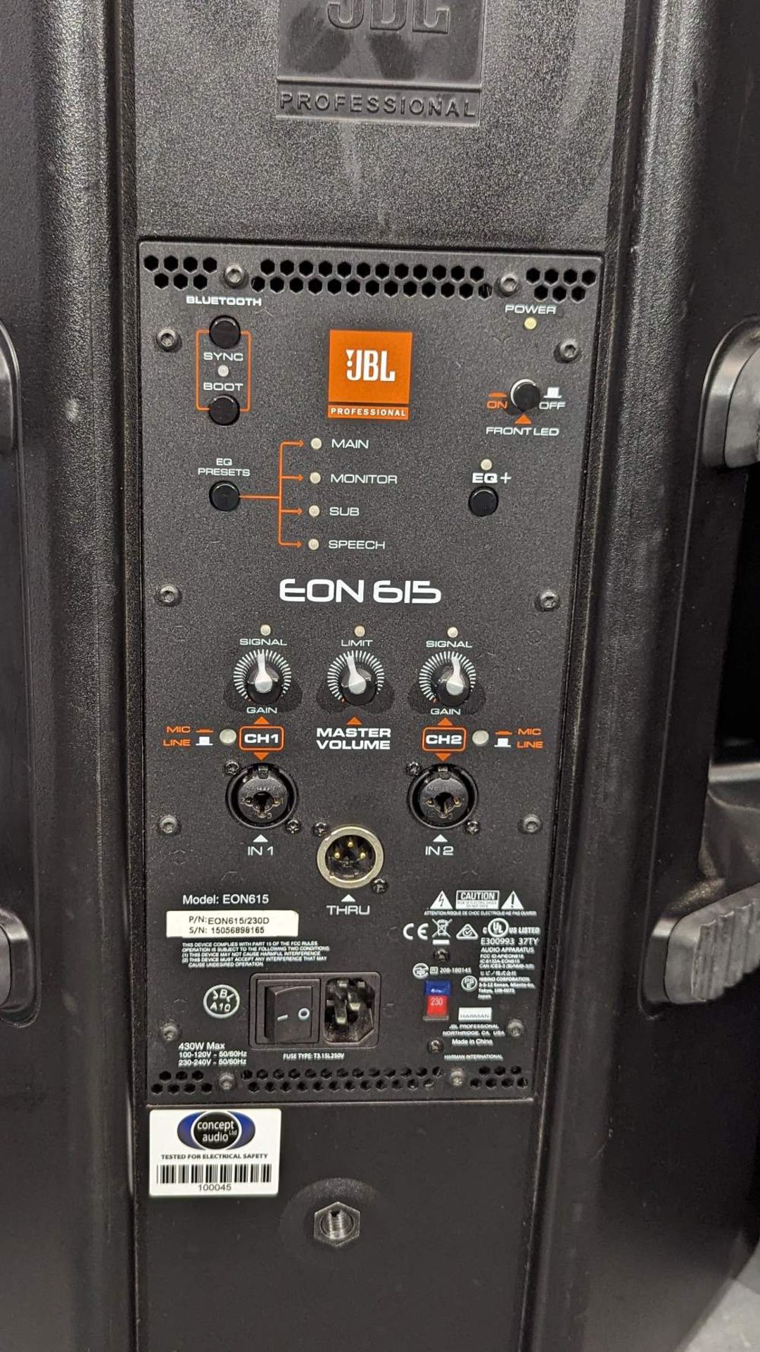 JBL PA Sound System - (2) JBL EON 615 Speakers, (2) JBL EON 618 Subs & Associated Equipment - Image 8 of 10