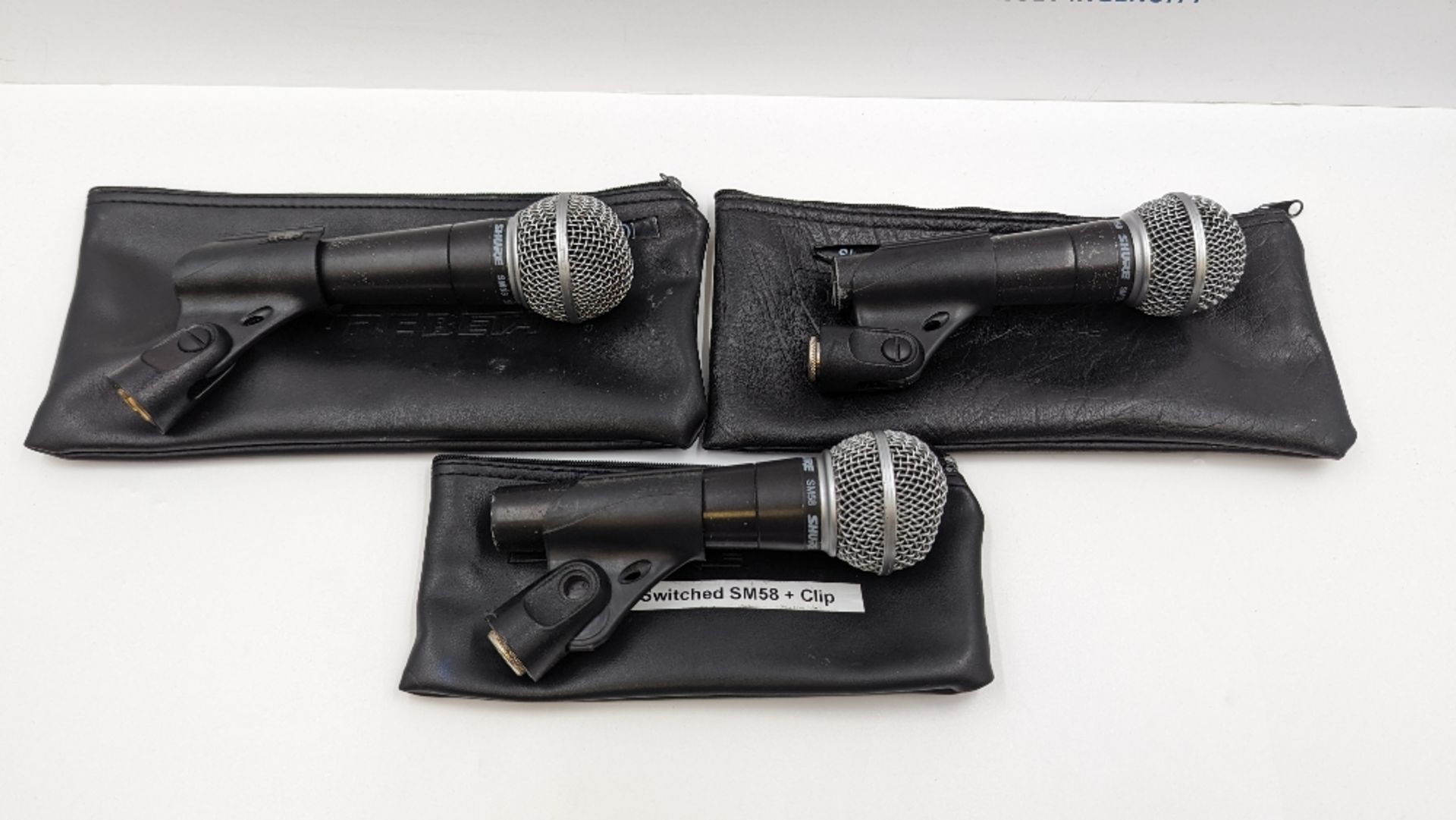 (3) Shure SM58 Dynamic Switch Microphones - Image 2 of 3