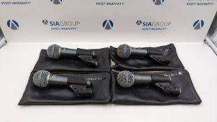 (4) Shure Beta 58A Dynamic Vocal Microphones