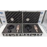 (2) AKG C3000B Condenser Microphones with (2) AKG H-85 Shockmounts