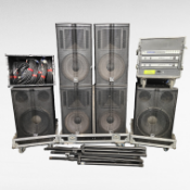Electro-Voice PA Sound System - (4) TX1152 Speakers, (2) TX1181 Subs & Associated Equipment