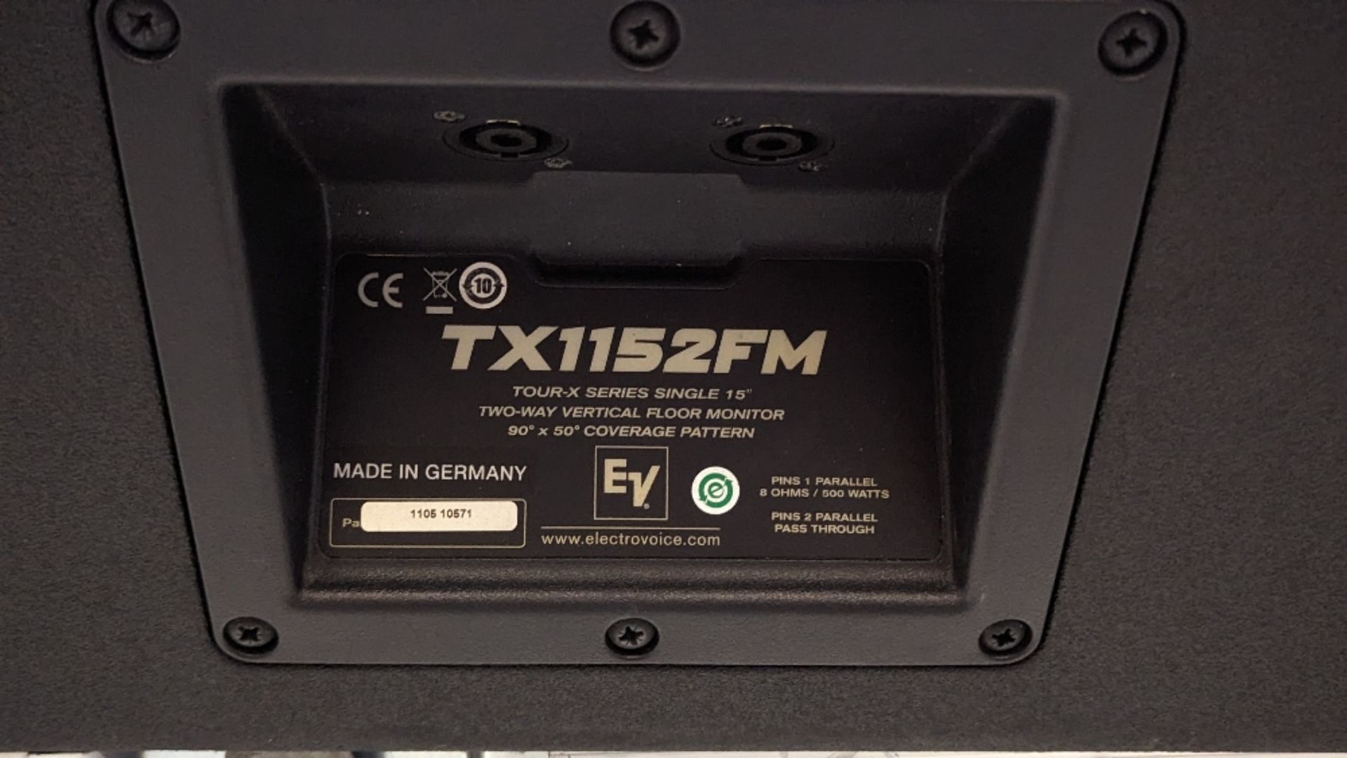 (2) Electro-Voice TX1152FM Floor Monitor Speakers - Image 5 of 7