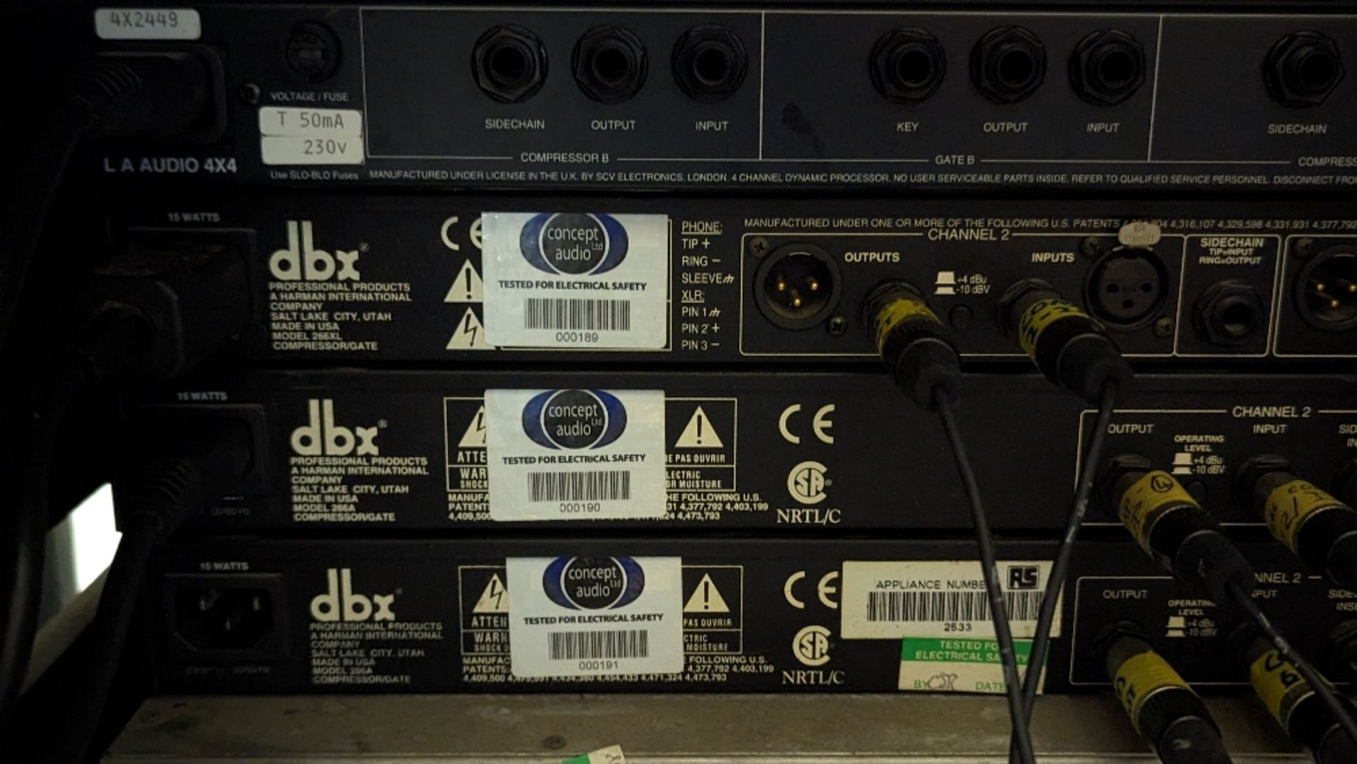 Audio Rack To Include: Furman, Yamaha, LA Audio & DBX Equipment - Image 7 of 9
