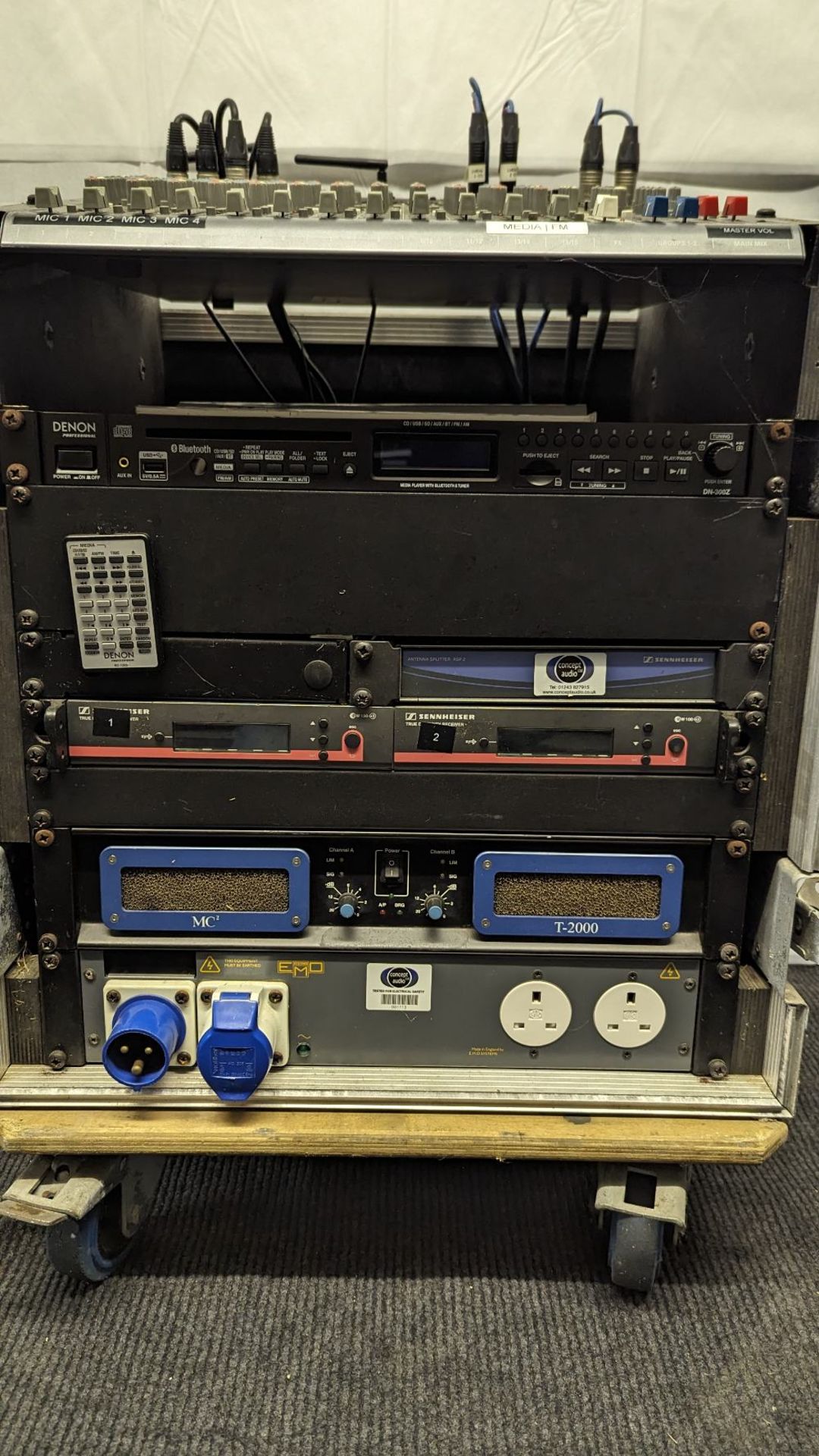 Audio Rack Mixing Desk Console - To Include: Proel, Denon, Sennheiser, MC2 & EMO Systems Equipment - Image 3 of 5