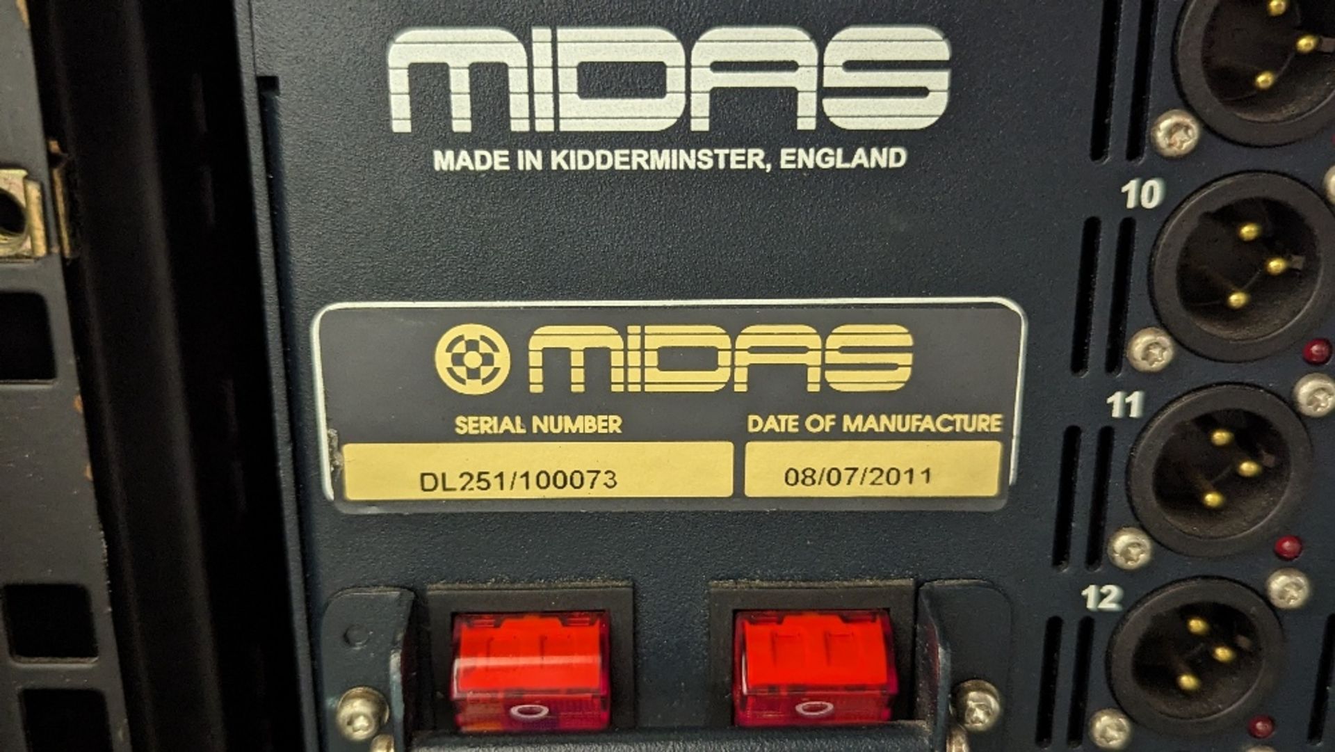 Midas Pro 2 Live Audio System Mixing Desk Console & Midas DL251 Digital Stage Box - Image 12 of 14