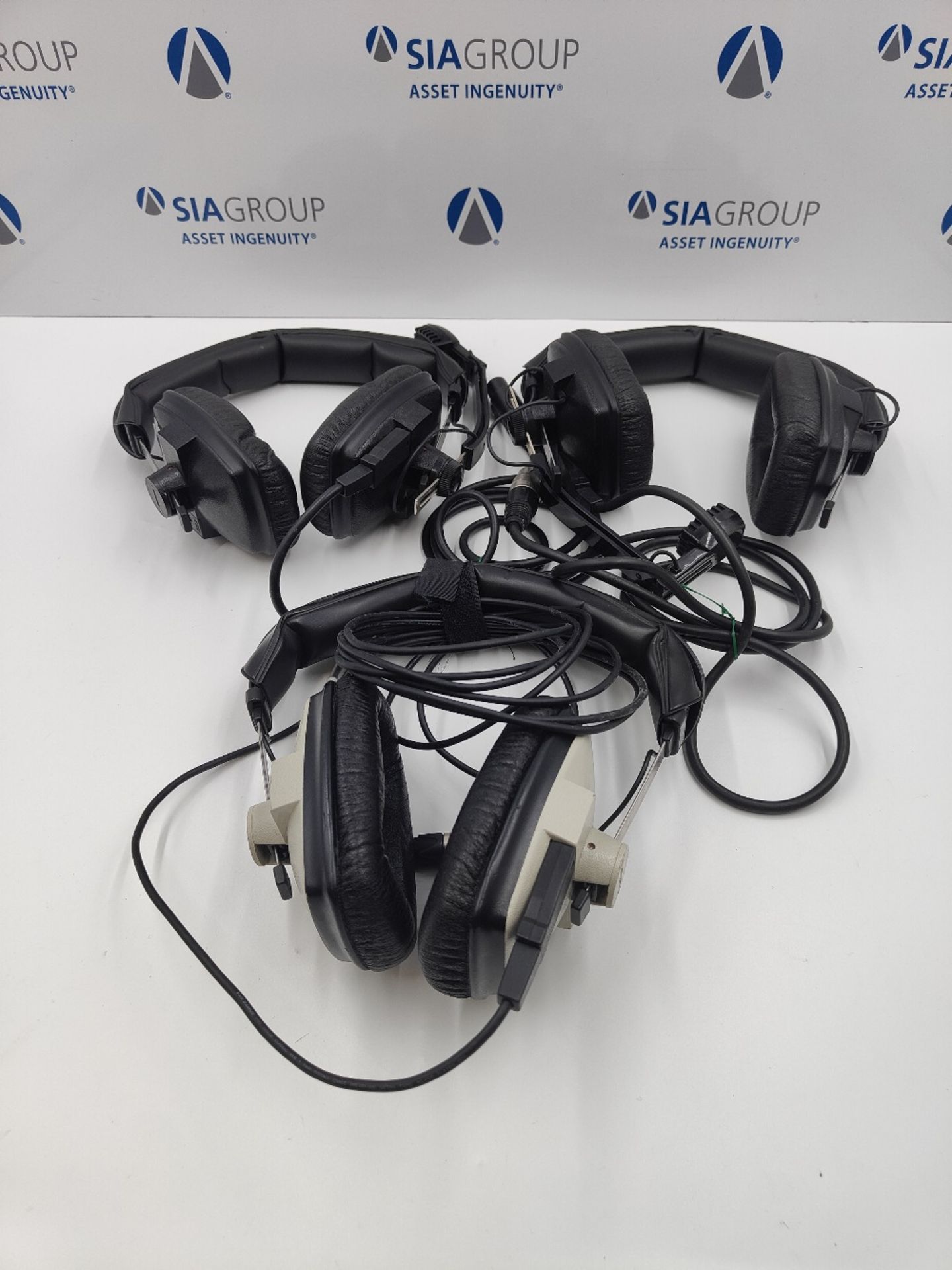 (2) Beyer Dynamic DT109 Comms Headsets & (1) Beyer Dynamic DT100 Comms Headset